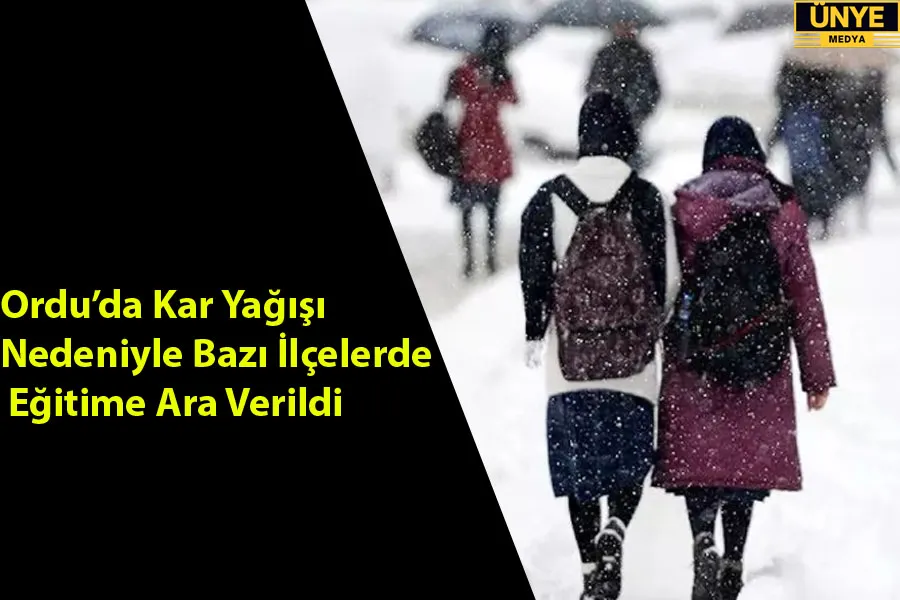 Ordu’da Kar Yağışı Nedeniyle Bazı İlçelerde Eğitime Ara Verildi