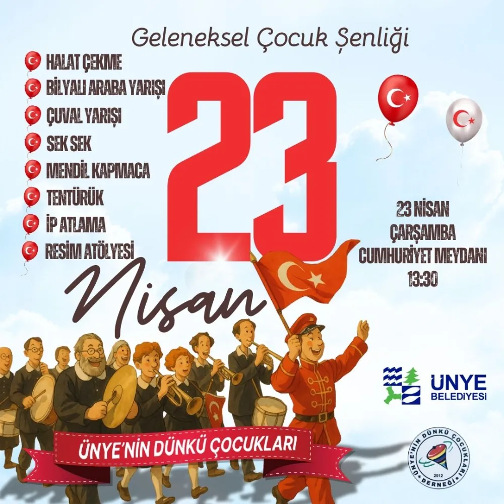 Ünye Belediyesi’nden 23 Nisan Çocuk Şenliği
