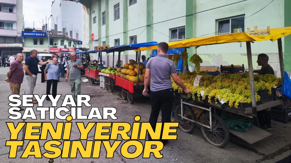 Ünye stad yanındaki seyyar satıcılar yeni yerlerine taşınıyor