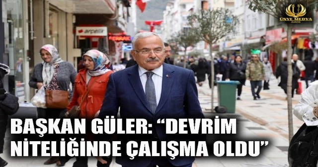 BAŞKAN GÜLER: “DEVRİM NİTELİĞİNDE ÇALIŞMA OLDU”vvvvvvvvvvvvvvvvBAŞKAN GÜLER: “DEVRİM NİTELİĞİNDE ÇALIŞMA OLDU”