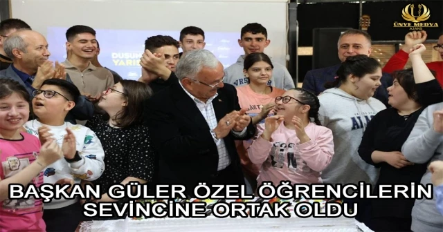 BAŞKAN GÜLER ÖZEL ÖĞRENCİLERİN SEVİNCİNE ORTAK OLDU