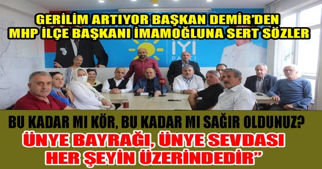 BU KADAR MI KÖR, BU KADAR MI SAĞIR OLDUNUZ? ÜNYE BAYRAĞI, ÜNYE SEVDASI HER ŞEYİN ÜZERİNDEDİR.”