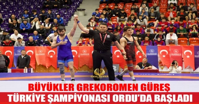 BÜYÜKLER GREKOROMEN GÜREŞ TÜRKİYE ŞAMPİYONASI ORDU’DA BAŞLADI