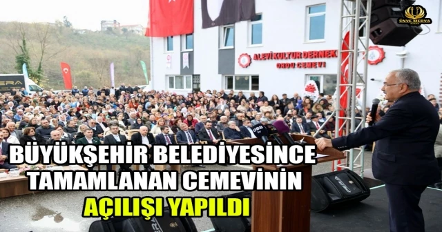 BÜYÜKŞEHİR BELEDİYESİNCE TAMAMLANAN CEMEVİNİN AÇILIŞI YAPILDI