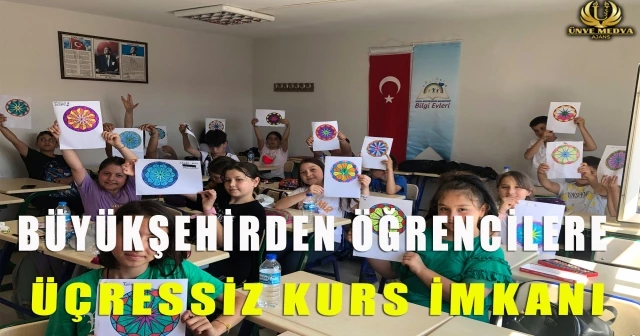 BÜYÜKŞEHİRDEN ÖĞRENCİLERE ÜCRETSİZ KURS İMKANI