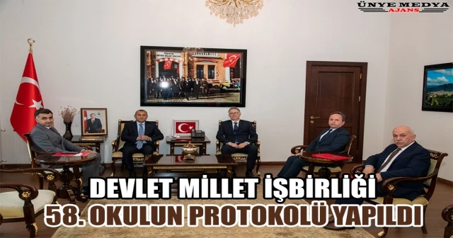 DEVLET MİLLET İŞBİRLİĞİ 58. OKULUN PROTOKOLÜ YAPILDI