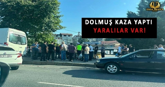 DOLMUŞ KAZA YAPTI YARALILAR VAR!