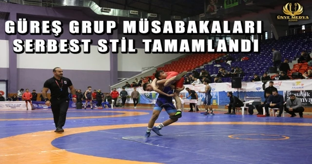 GÜREŞ GRUP MÜSABAKALARI SERBEST STİL TAMAMLANDI