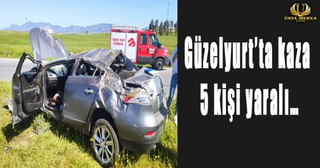 Güzelyurt’ta kaza: 5 kişi yaralı…