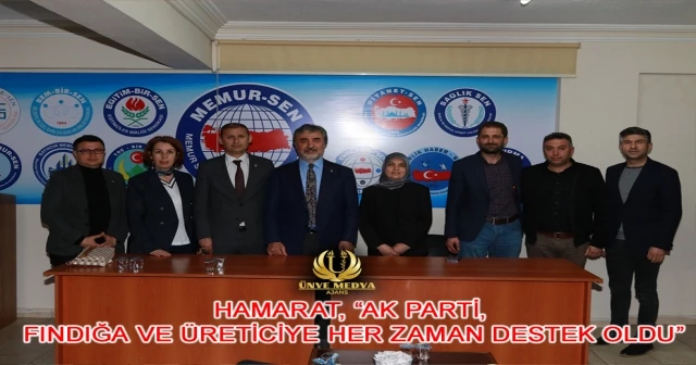 HAMARAT, “AK PARTİ, FINDIĞA VE ÜRETİCİYE HER ZAMAN DESTEK OLDU”