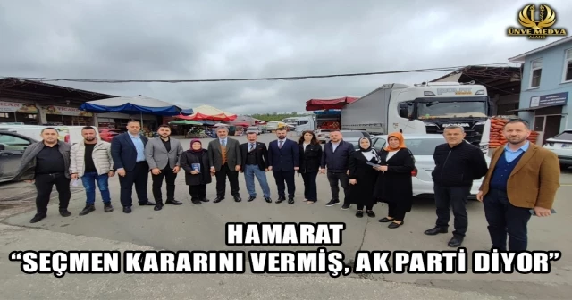 HAMARAT “SEÇMEN KARARINI VERMİŞ, AK PARTİ DİYOR”