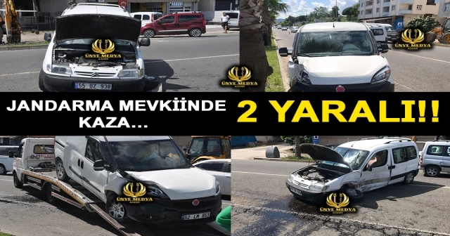 JANDARMA MEVKİİNDE KAZA… 2 YARALI!!