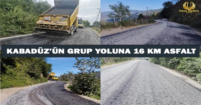 KABADÜZ’ÜN GRUP YOLUNA 16 KM ASFALT