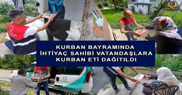 KURBAN BAYRAMINDA İHTİYAÇ SAHİBİ VATANDAŞLARA KURBAN ETİ DAĞITILDI