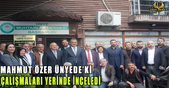 MAHMUT ÖZER ÜNYEDE’Kİ ÇALIŞMALARI YERİNDE İNCELEDİ