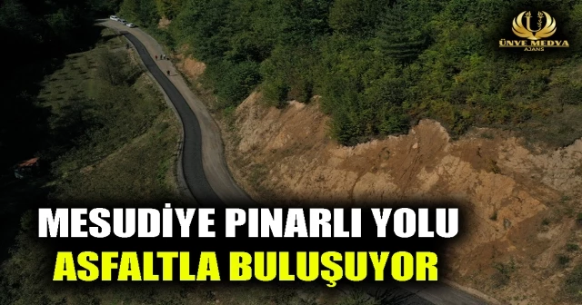 MESUDİYE PINARLI YOLU ASFALTLA BULUŞUYOR