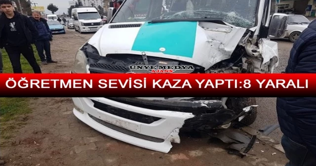 ÖĞRETMEN SERVİSİ KAZA YAPTI