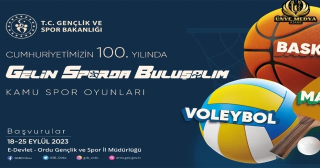 ORDU’DA 100.YILA ÖZEL KAMU SPOR OYUNLARI BAŞLIYOR