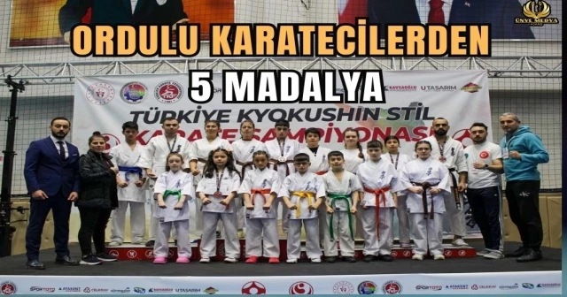 ORDULU KARATECİLERDEN 5 MADALYA