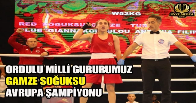 ORDULU MİLLİ GURURUMUZ GAMZE SOĞUKSU AVRUPA ŞAMPİYONU