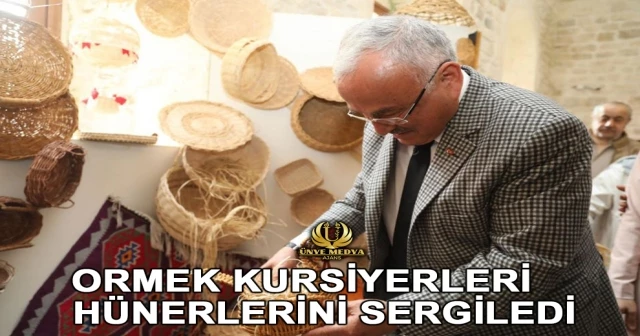 ORMEK KURSİYERLERİ HÜNERLERİNİ SERGİLEDİ