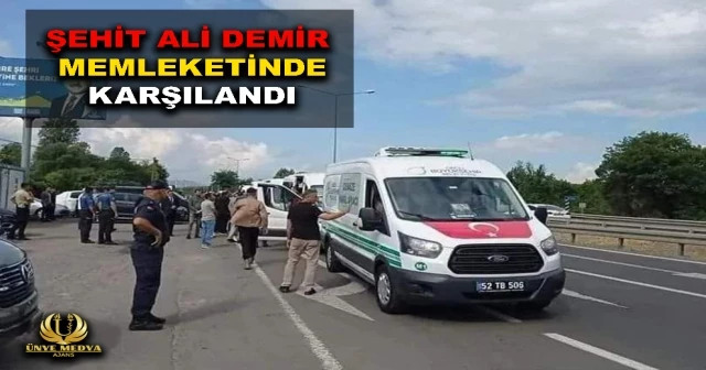 ŞEHİT ALİ DEMİR MEMLEKEİNDE KARŞILANDI