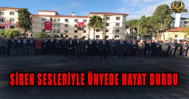 SİREN SESLERİYLE ÜNYEDE HAYAT DURDU