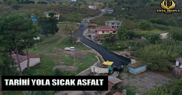 TARİHİ YOLA SICAK ASFALT