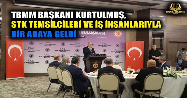 TBMM BAŞKANI KURTULMUŞ, STK TEMSİLCİLERİ VE İŞ İNSANLARIYLA BİR ARAYA GELDİ