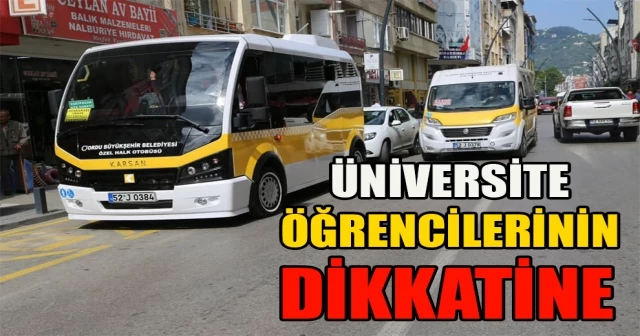 ÜNİVERSİTE ÖĞRENCİLERİNİN DİKKATİNE