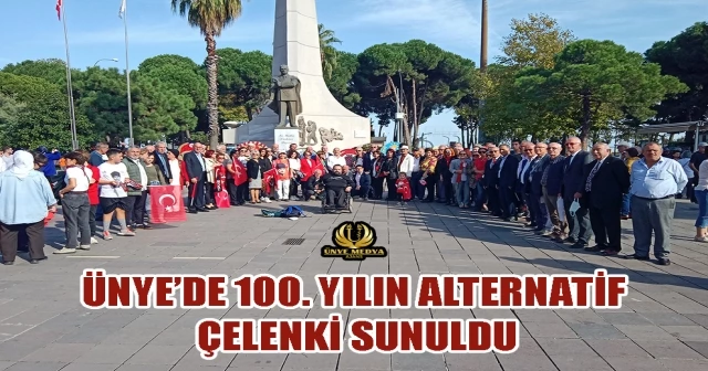 ÜNYE’DE 100. YILIN ALTERNATİF ÇELENKİ SUNULDU