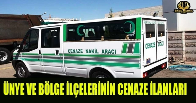 ÜNYE VE BÖLGE İLÇELERİNİN CENAZE İLANLARI