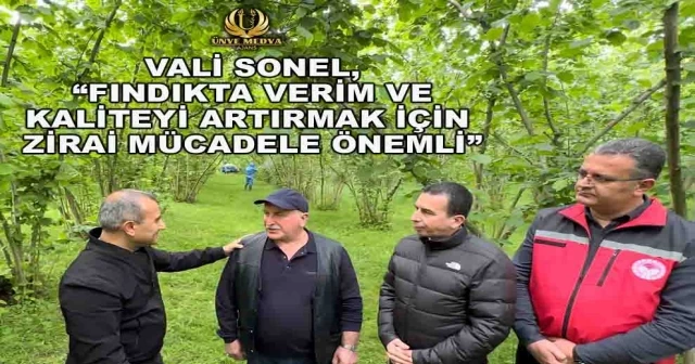 VALİ SONEL, “FINDIKTA VERİM VE KALİTEYİ ARTIRMAK İÇİN ZİRAİ MÜCADELE ÖNEMLİ”